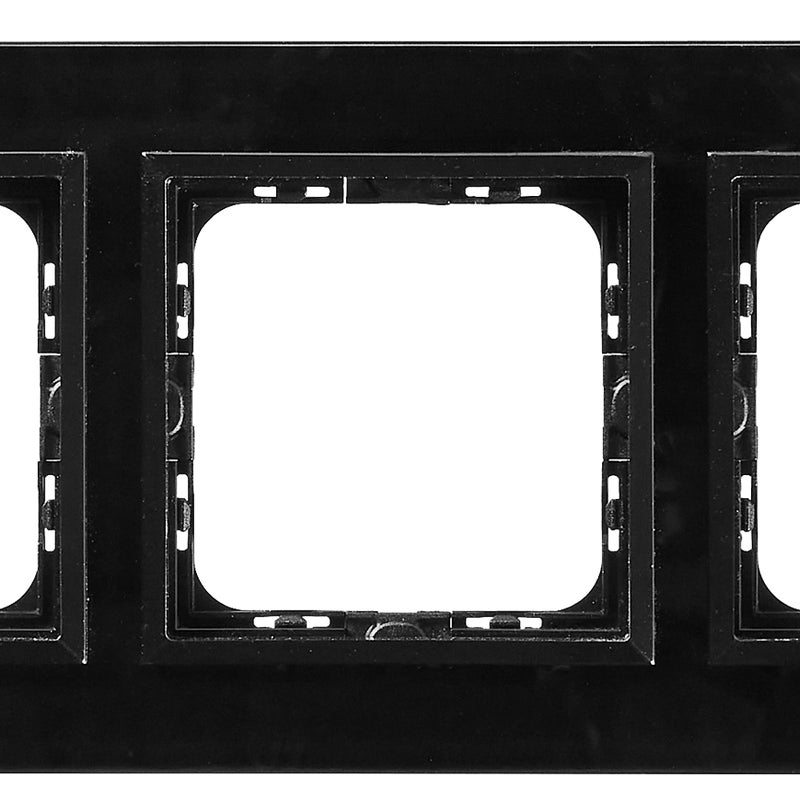 OSPEL Ramka pięciokrotna Sonata czarna szkło