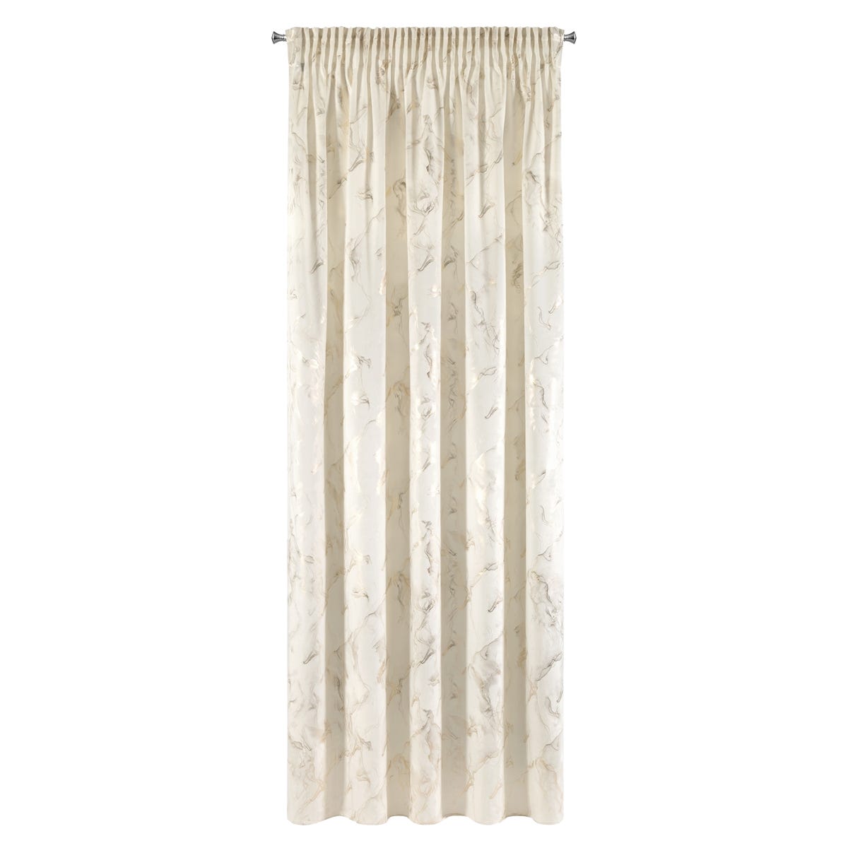 Zasłona welwetowa Naira kremowa 140 x 270 cm na taśmie