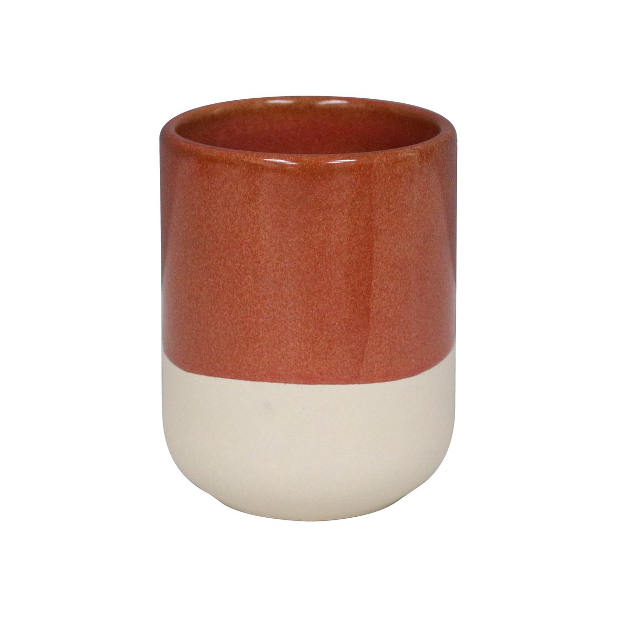 Kubek na szczoteczki do zębów Glaze terracotta czerwony Sensea