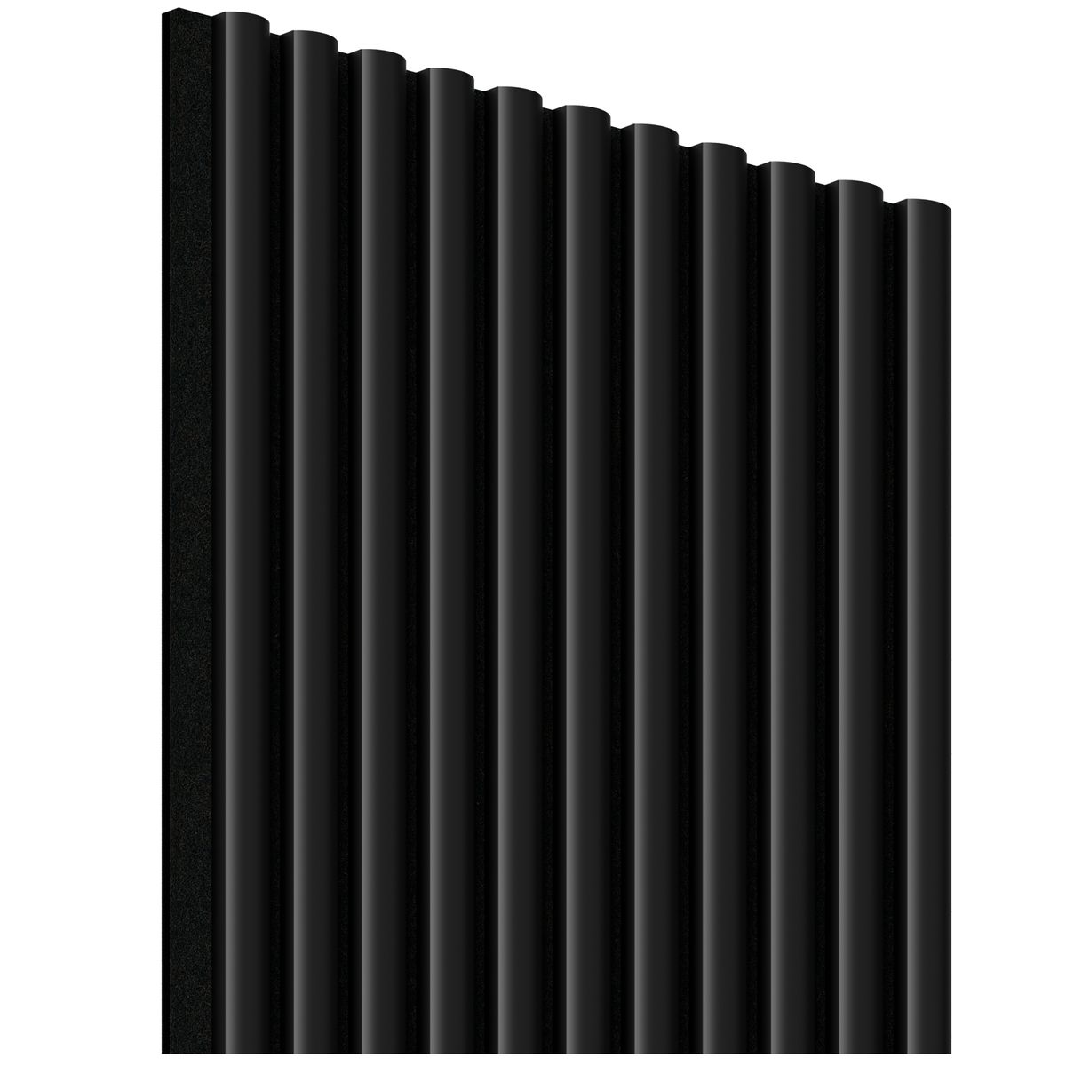 Panele ścienne 3D Lamel na czarnym filcu 265x30 cm Czarny 11 lameli