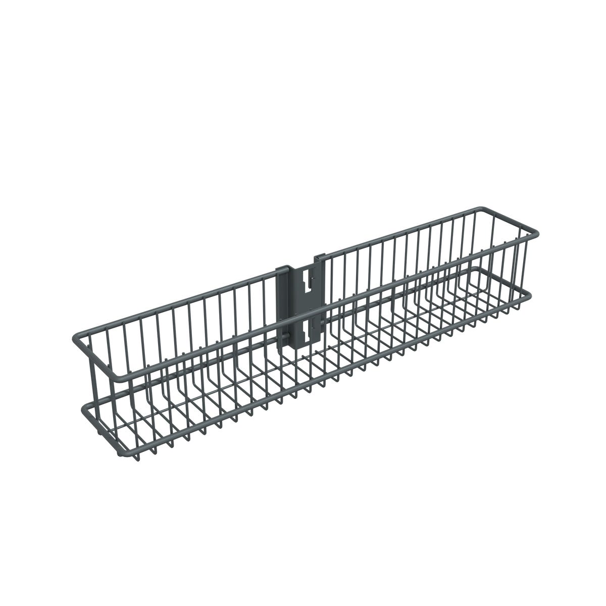 Kosz do listwy pionowej podwieszany 435 x 79 x 80 mm antracytowy Integri