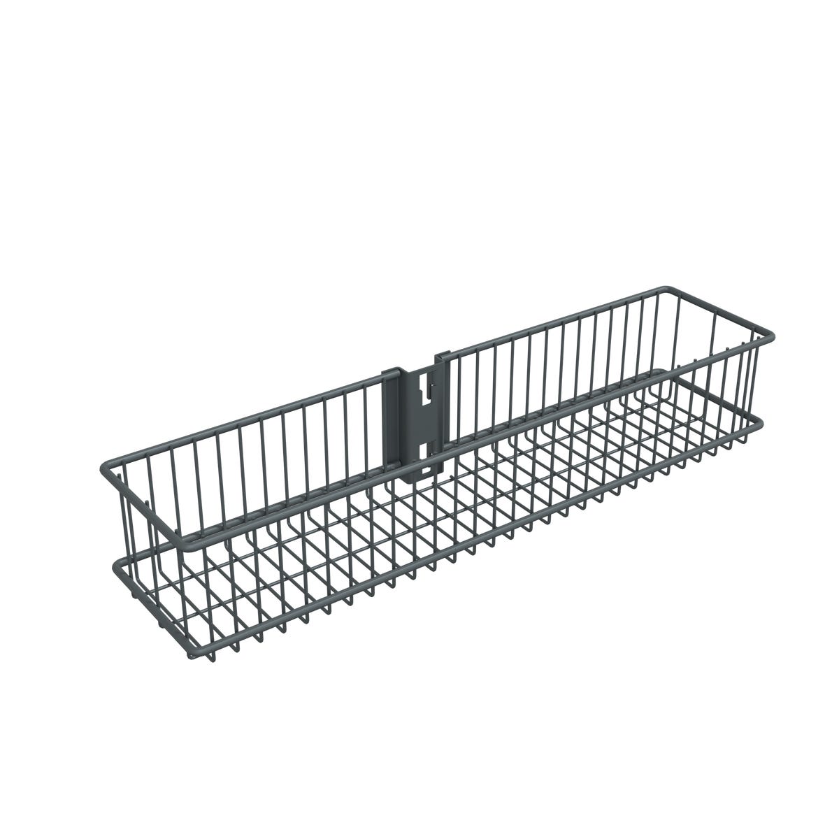 Kosz do listwy pionowej podwieszany 435 x 104 x 80 mm antracytowy Integri