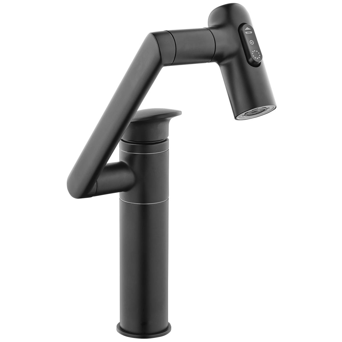 Bateria umywalkowa wysoka obrotowa czarna LBL-28C