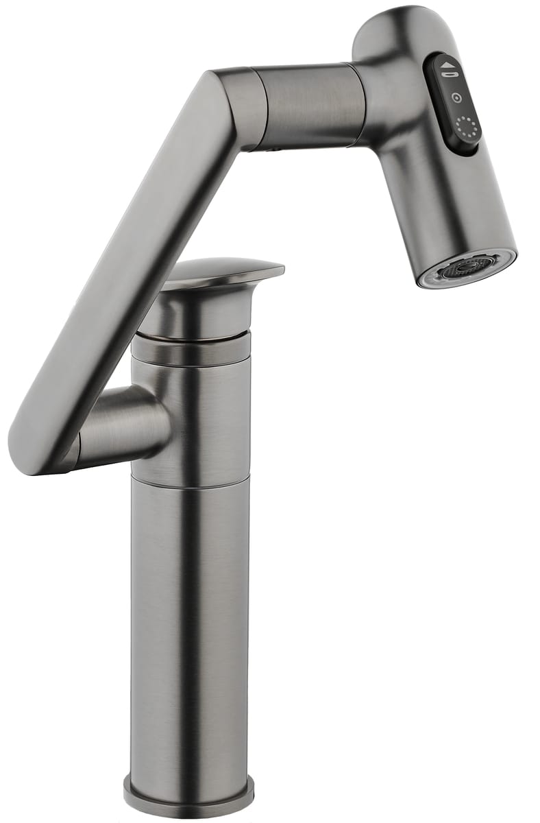 Bateria umywalkowa wysoka obrotowa czarny chrom LBL-28G