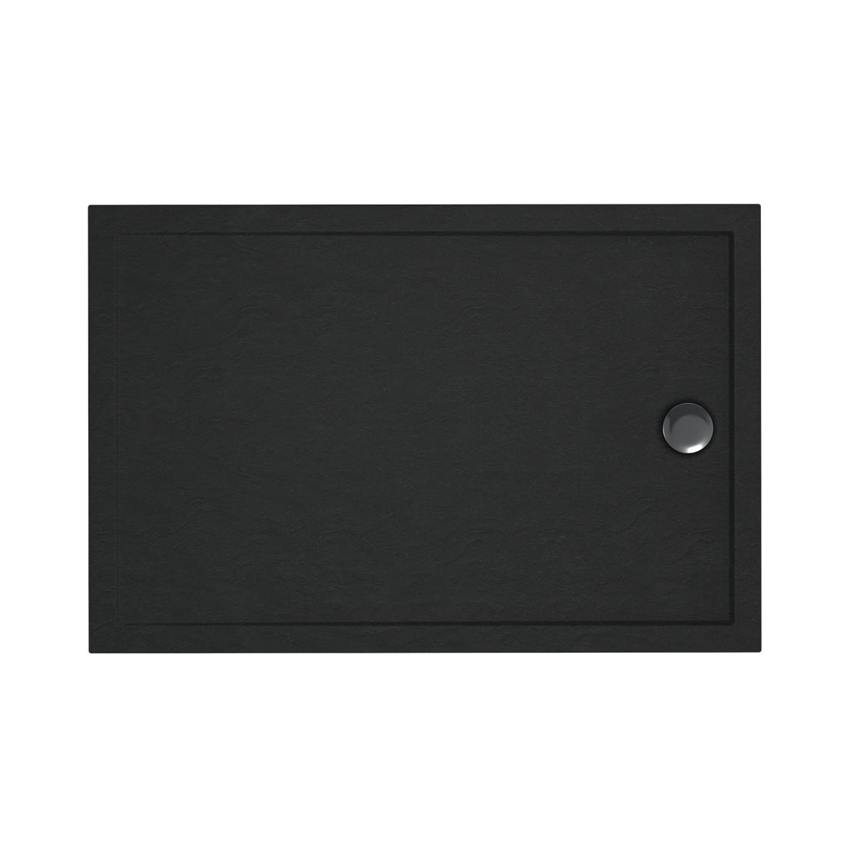 Brodzik do kabiny prysznicowej Frigo 90x80x12 cm czarny Sensea
