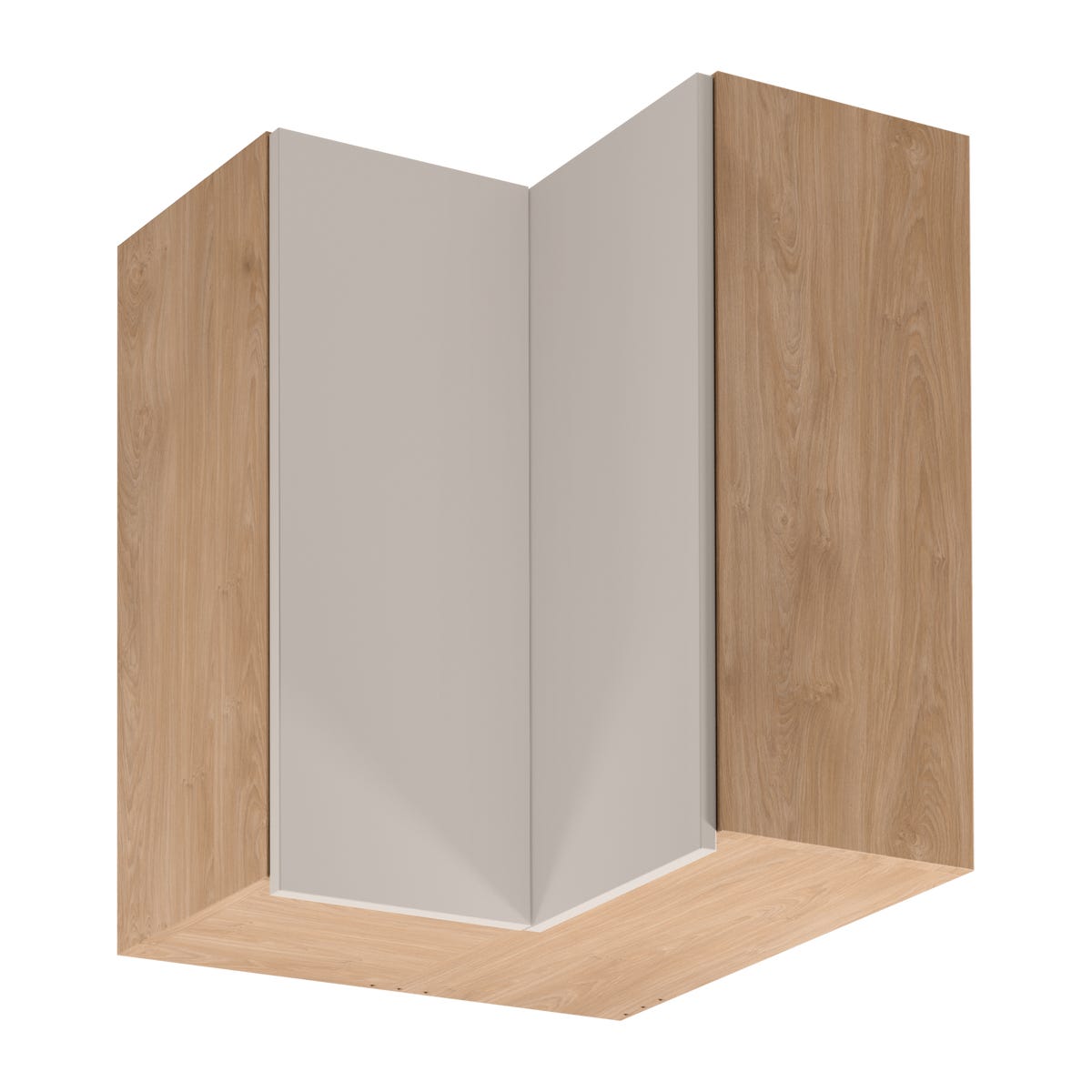 Szafka kuchenna wisząca narożna Acari 60 cm wys. 72 cm kolor beżowy/dąb