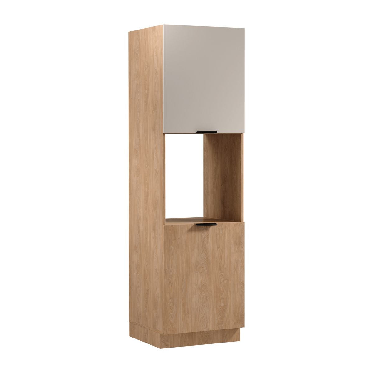 Szafka kuchenna słupek pod piekarnik Acari 60 cm wys. 212 cm kolor beżowy/dąb