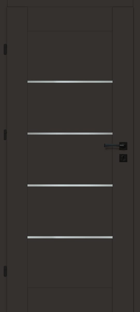 Artens Drzwi wewnętrzne pokojowe Vinci 80 lewe czarny mat