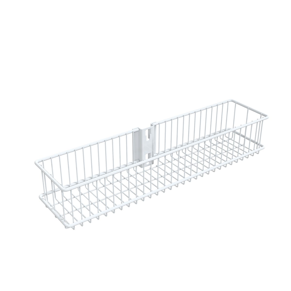 Kosz do listwy pionowej podwieszany 435 x 104 x 80 mm biały Integri