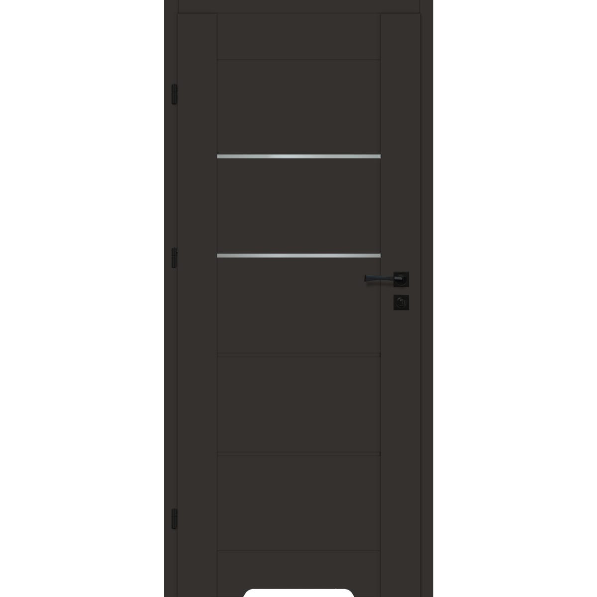 Artens Drzwi wewnętrzne łazienkowe Vinci 80 lewe czarny mat