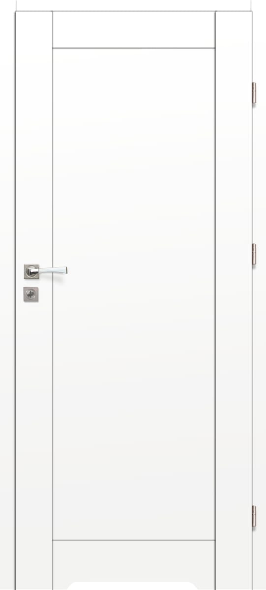 Drzwi wewnętrzne łazienkowe z podcięciem wentylacyjnym Mondo 80 prawe białe