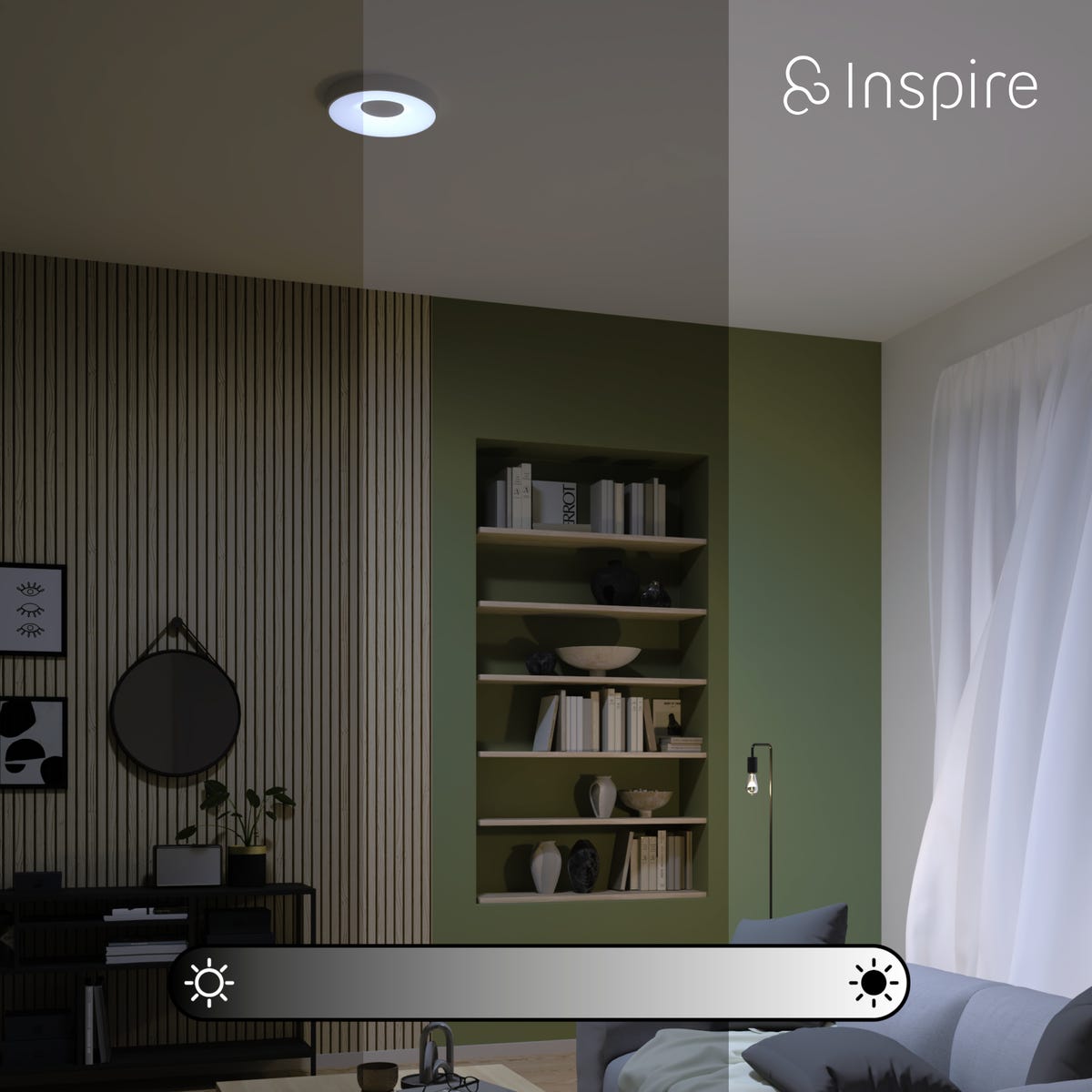 Plafon Piazo biały śr. 38 cm LED Inspire