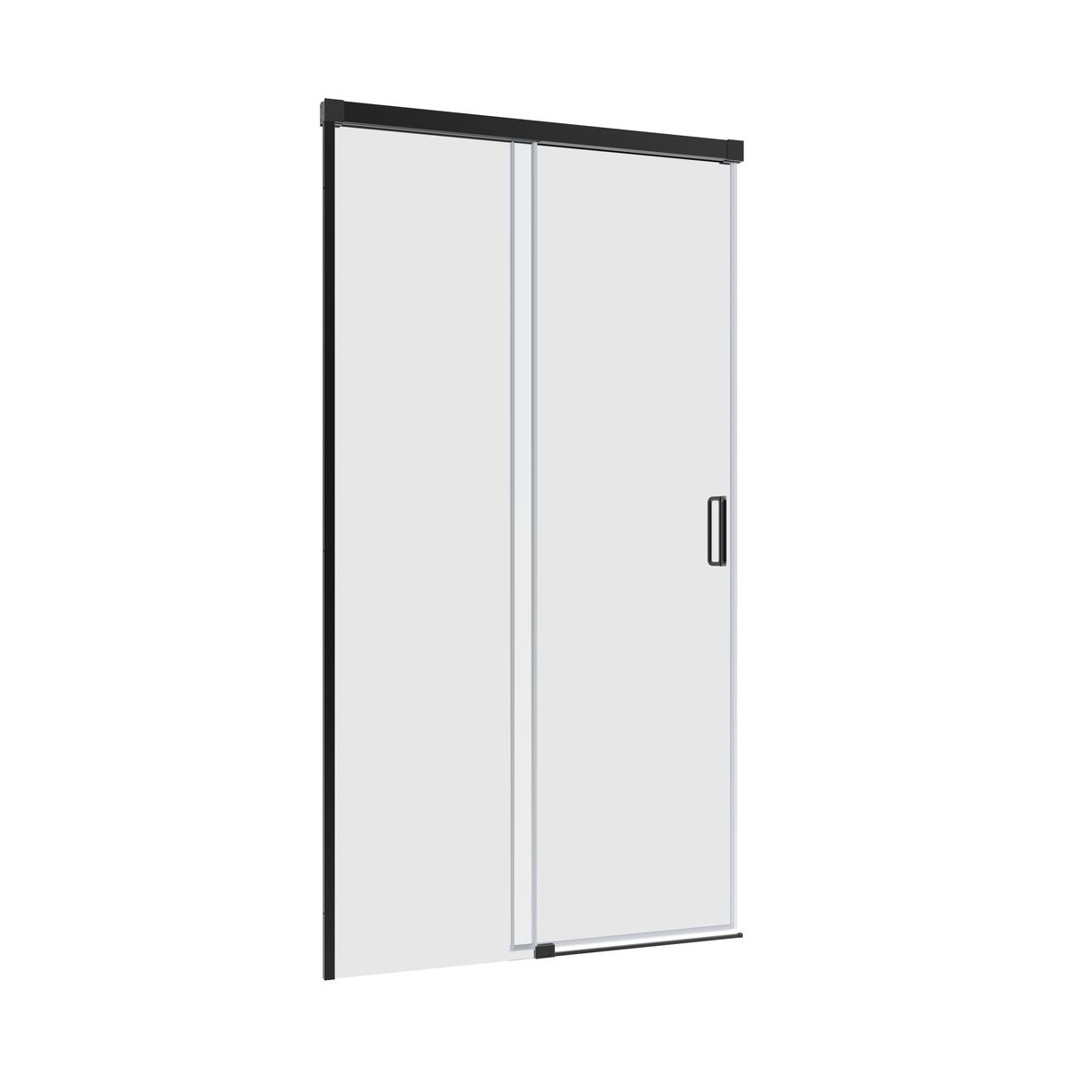 Sensea Drzwi prysznicowe przesuwne Neo czarne 120x200 cm