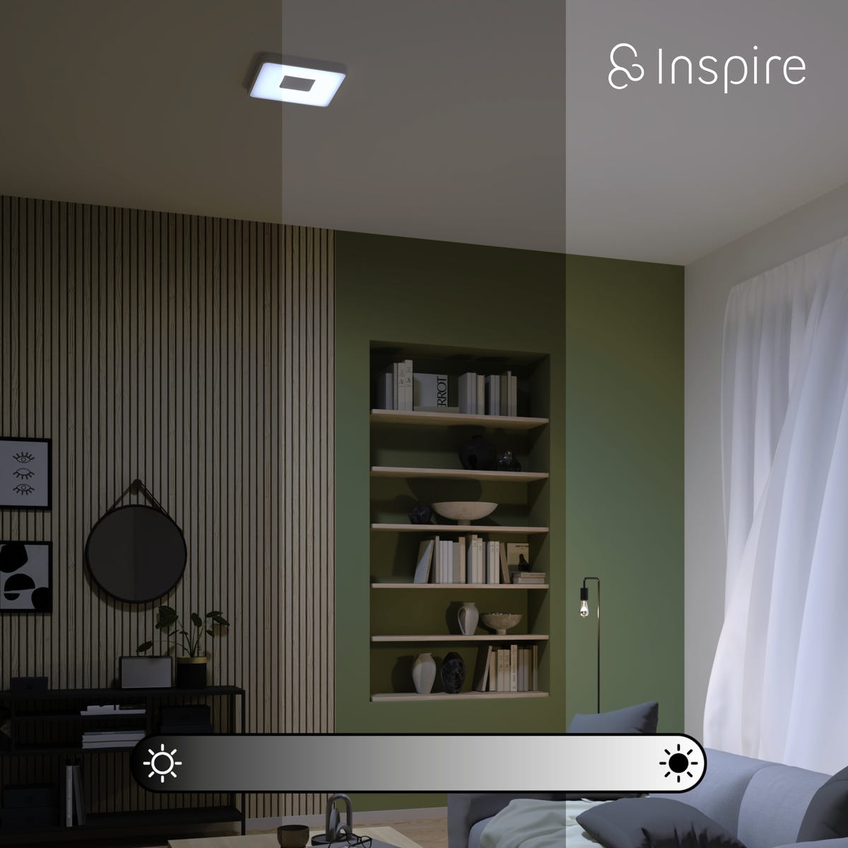 Plafon Piazo biały śr. 38 cm LED Inspire