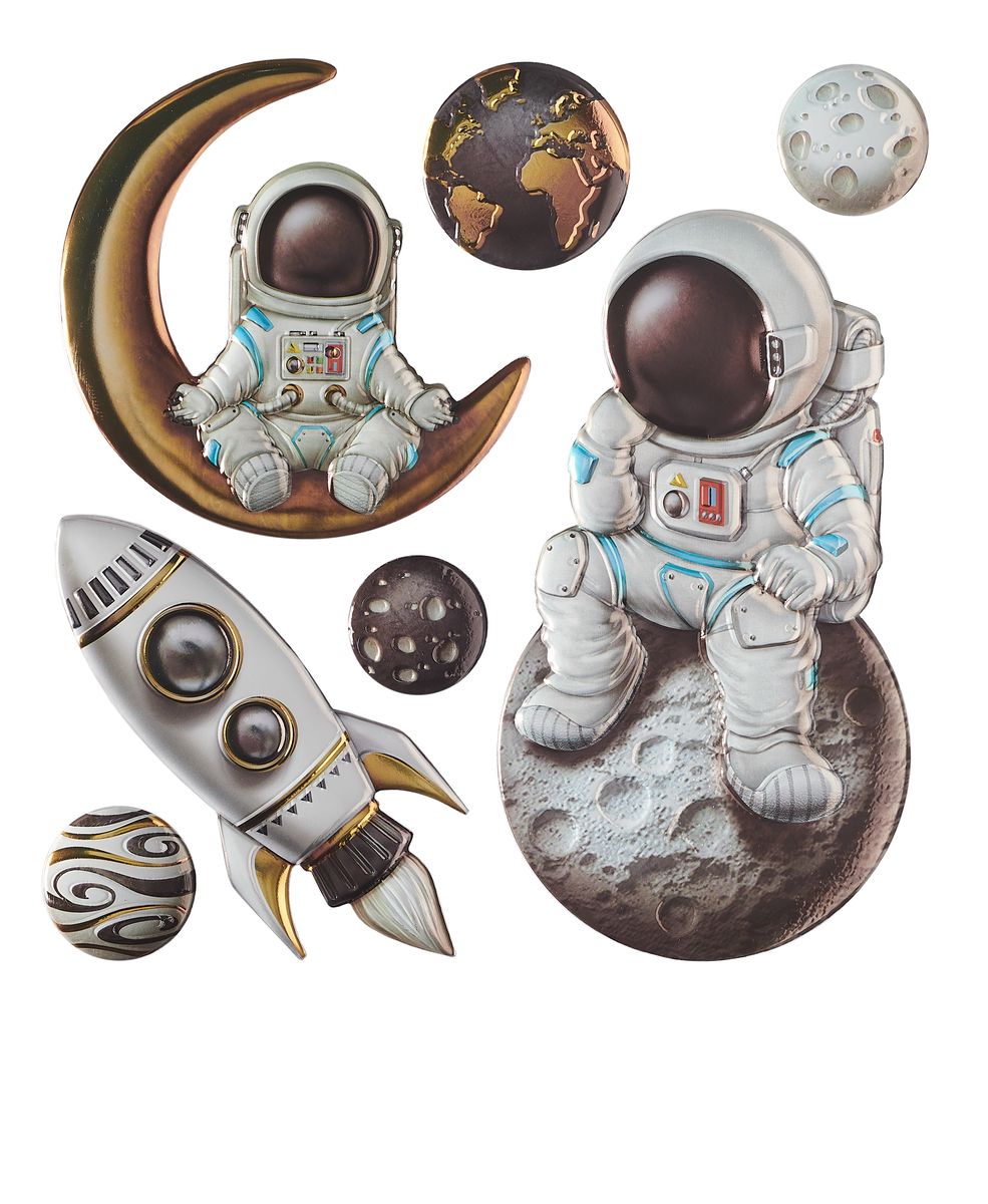 Zestaw naklejek dekoracyjnych dla dzieci 3D Astronauta