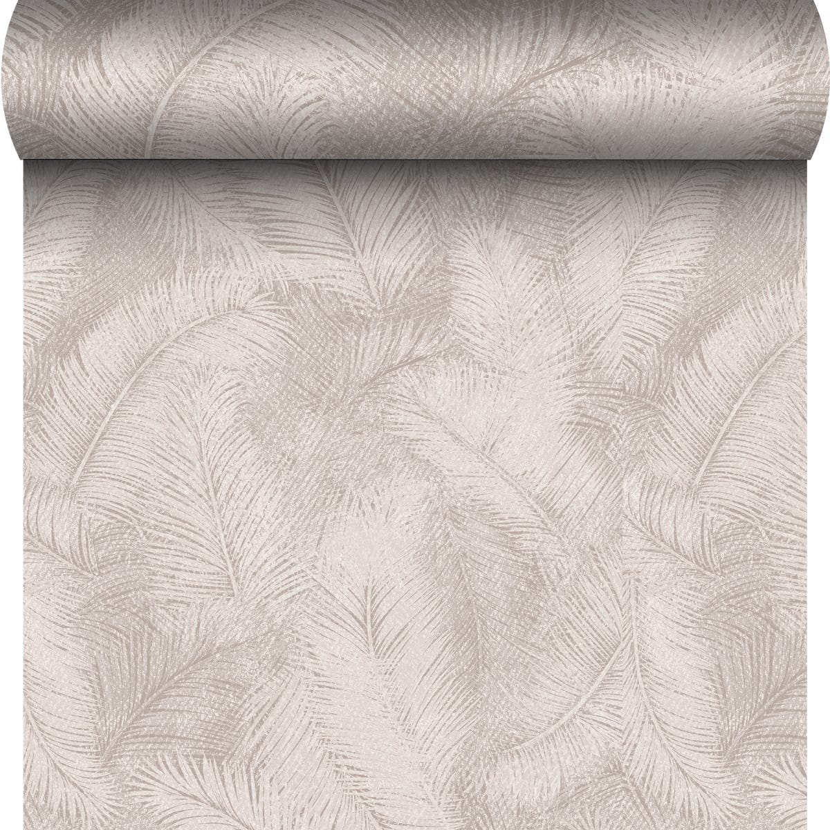 Tapeta Arcadia Pióra beżowa winylowa na flizelinie