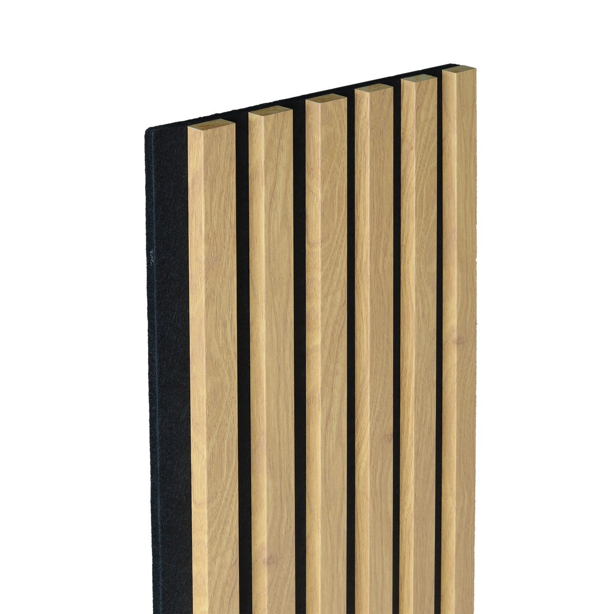 Panele ścienne 3D Lamel na czarnym filcu 265x30 cm Dąb 6 lameli