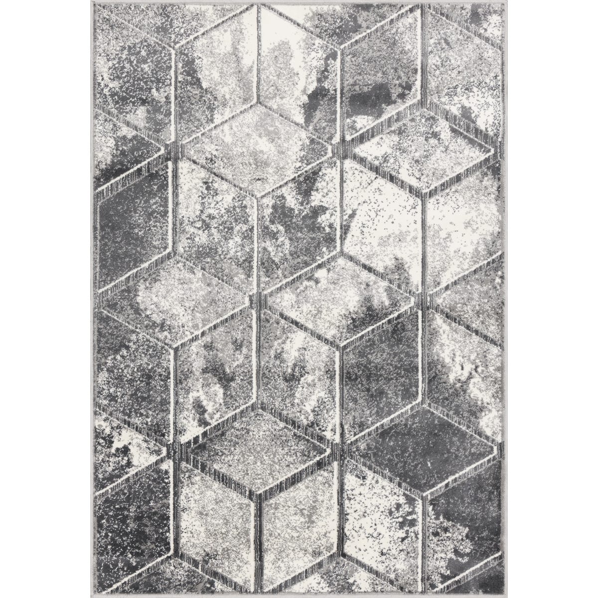 Dywan Sensi Sonna Heksagon przecierany popielaty 240 x 330 cm
