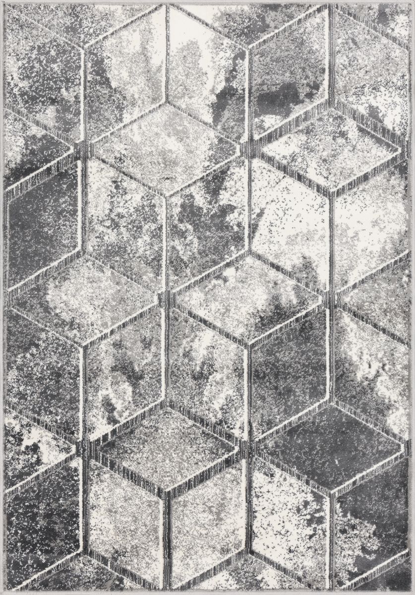 Dywan Sensi Sonna Heksagon przecierany popielaty 160 x 230 cm