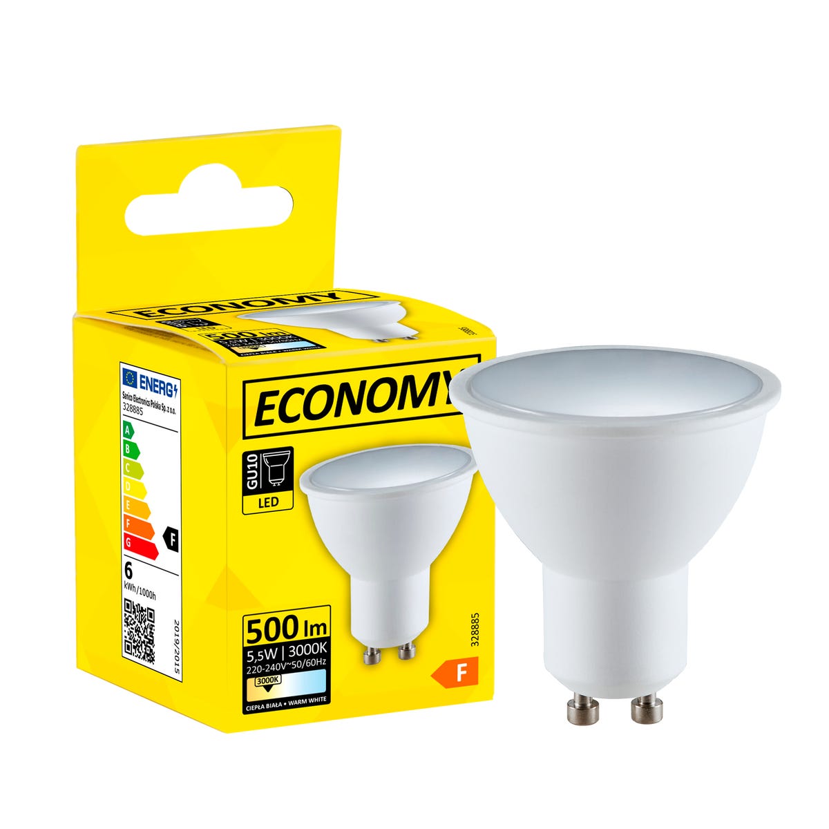 Żarówka LED GU10 5,5 W 500 lm Ciepła biel Goldlux