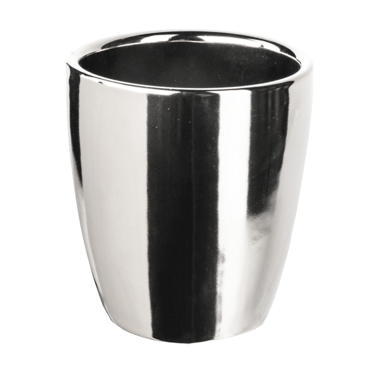DHG Osłonka doniczki ceramiczna Lome 20cm srebrna