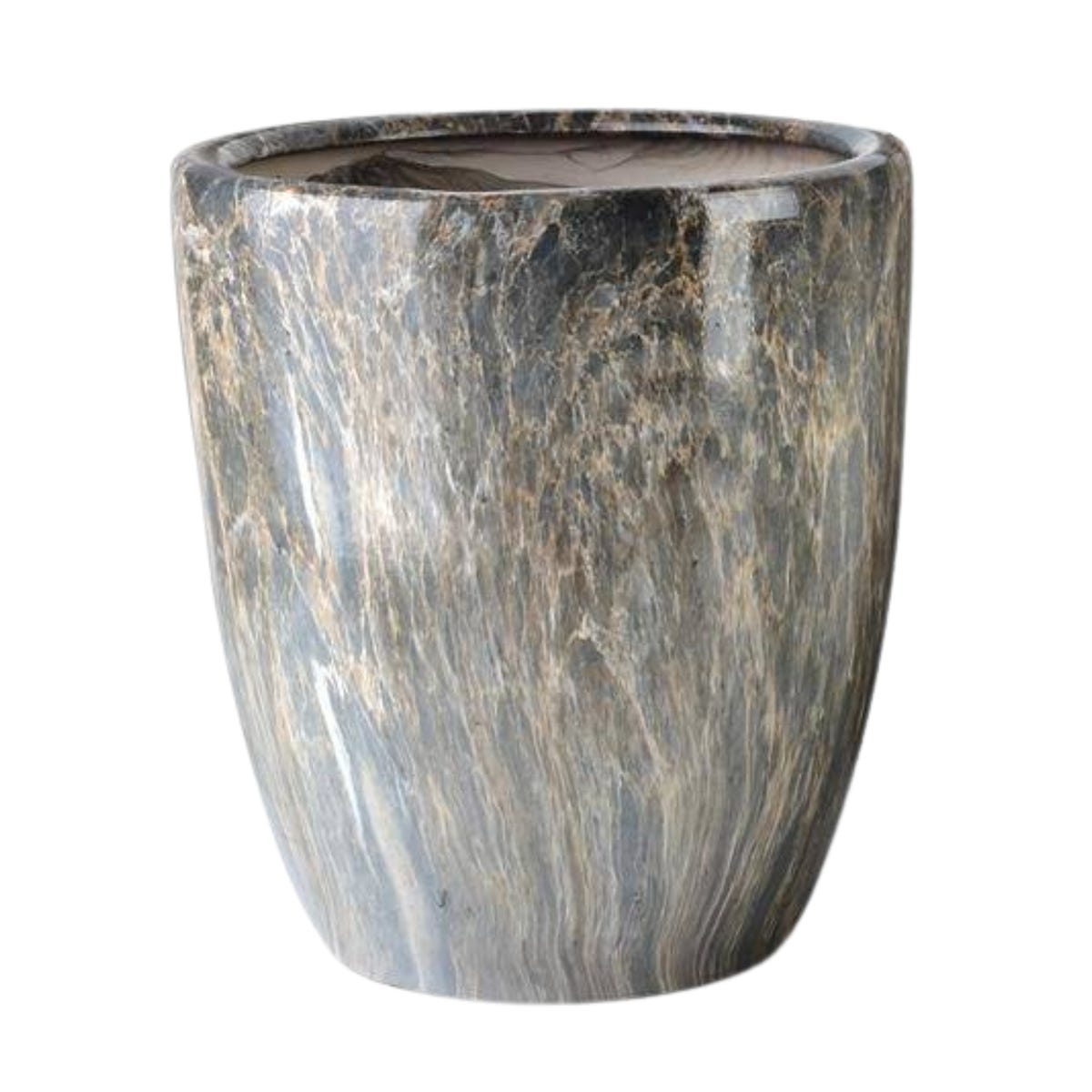 DHG Osłonka doniczki ceramiczna Lome 25cm szary marmur