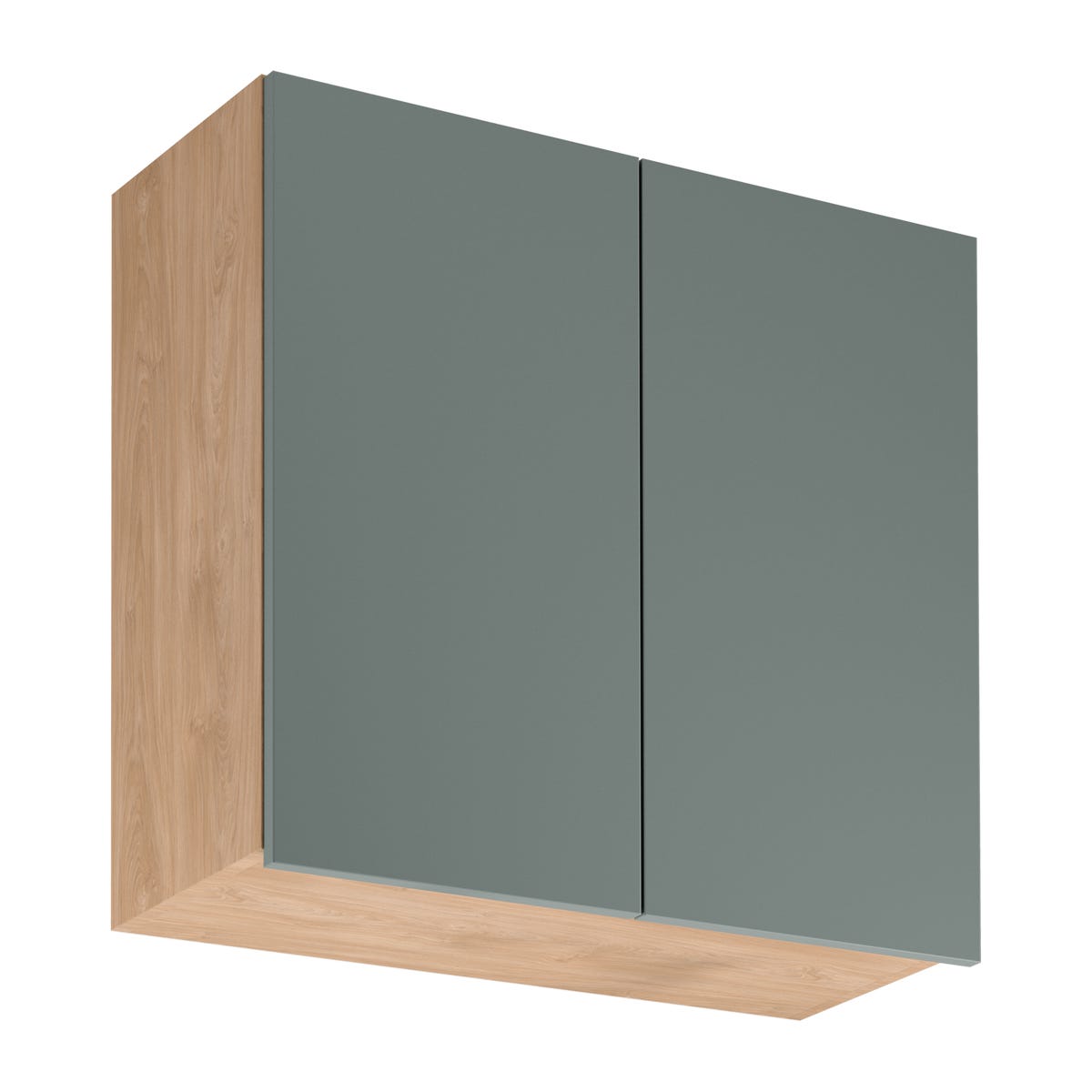 Szafka kuchenna wisząca Acari 80 cm wys. 72 cm kolor zielony/dąb