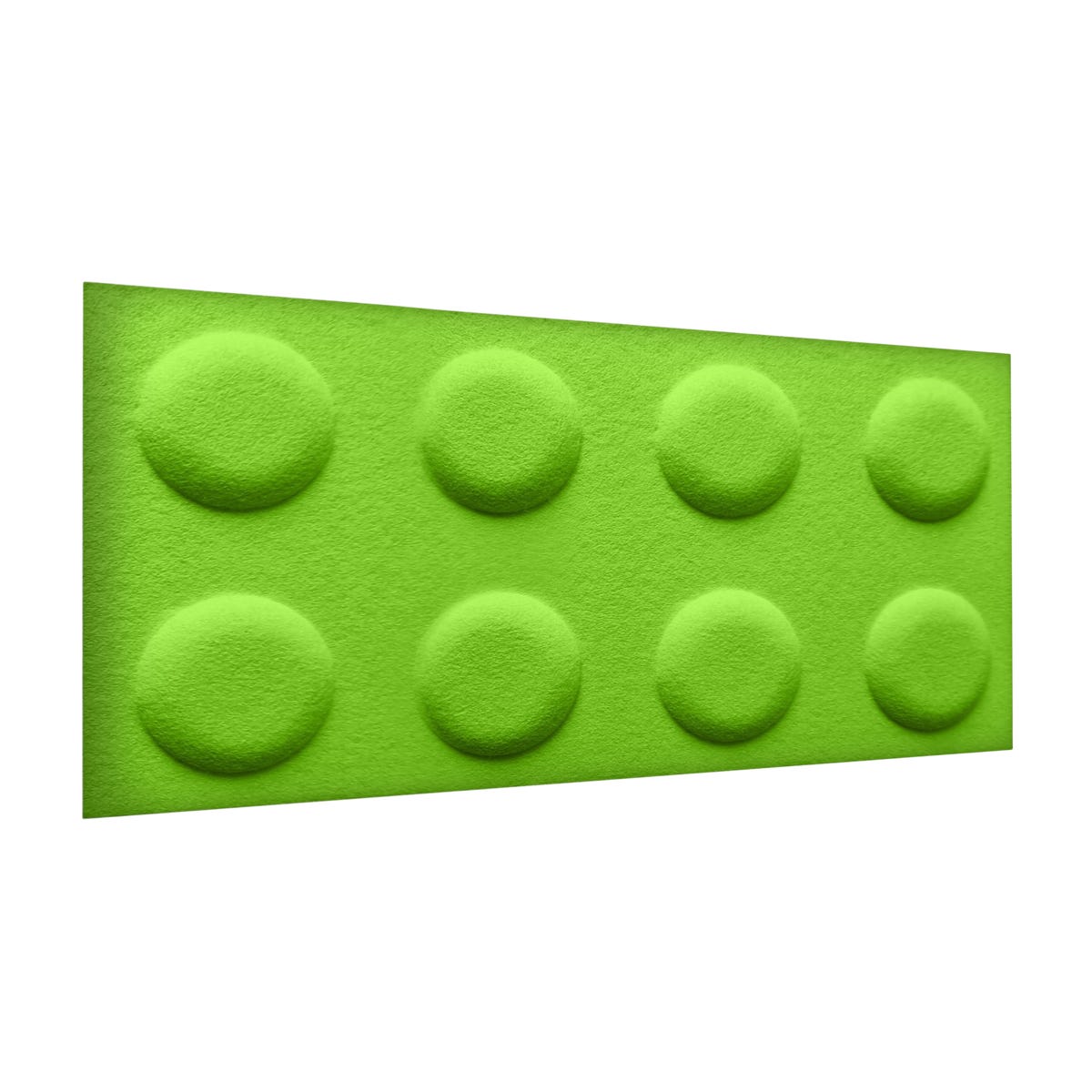 Panele ścienne 3D filcowe Klocek zielony 60x30 cm