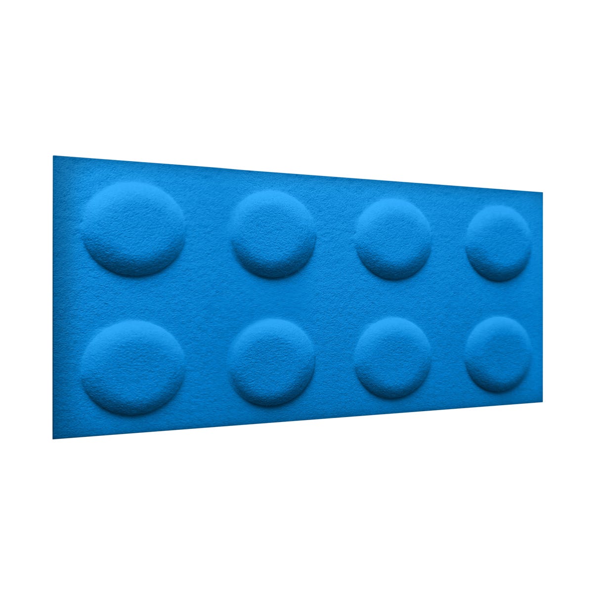 Panele ścienne 3D filcowe Klocek niebieski 60x30 cm