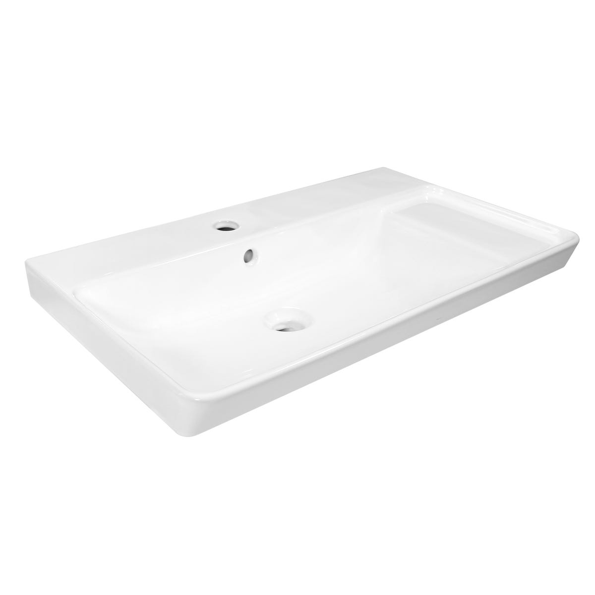 Sensea Umywalka ceramiczna nablatowa Easy 71.2x42.4 cm biała