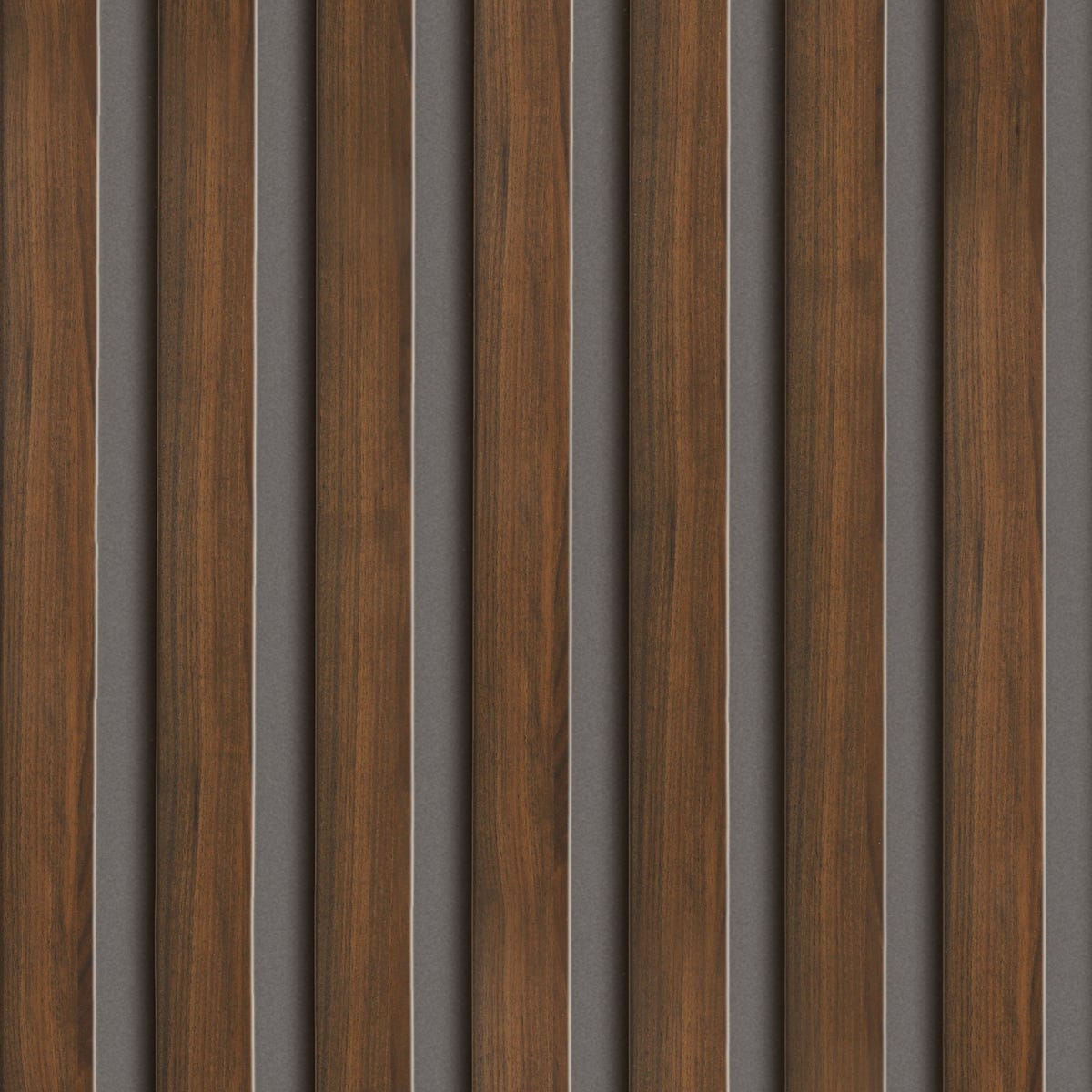 Panele ścienne 3D Lamel na szarym filcu 265x30 cm Orzech Trend 7 lameli
