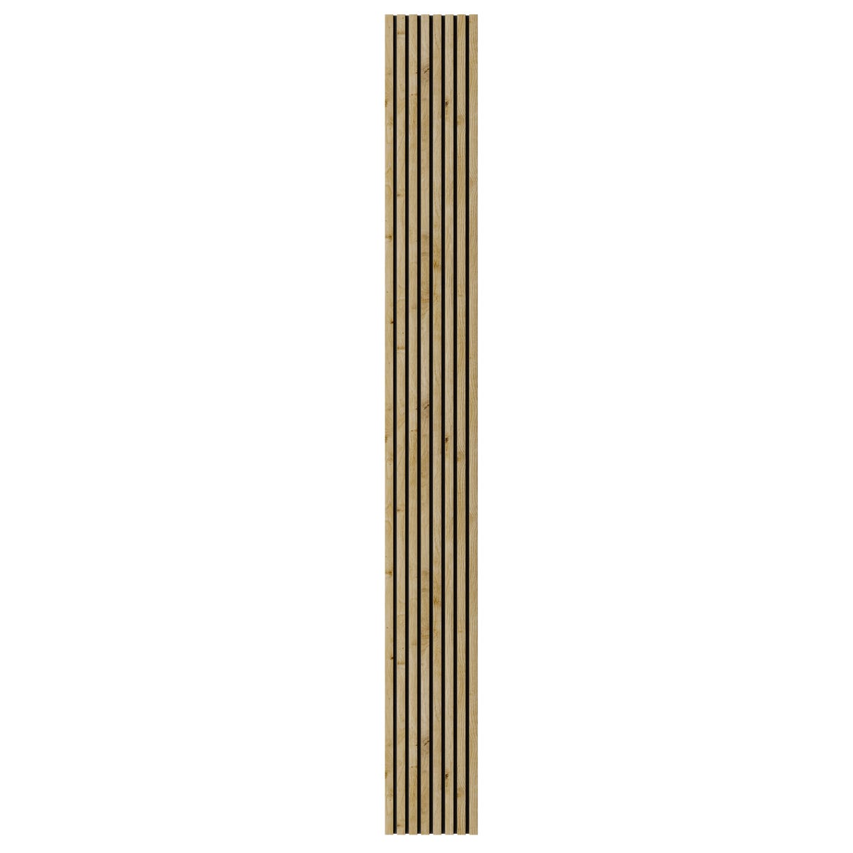 Panele ścienne modułowe Lamel 265x30 cm Dąb Artizan HDF czarny 8 lameli