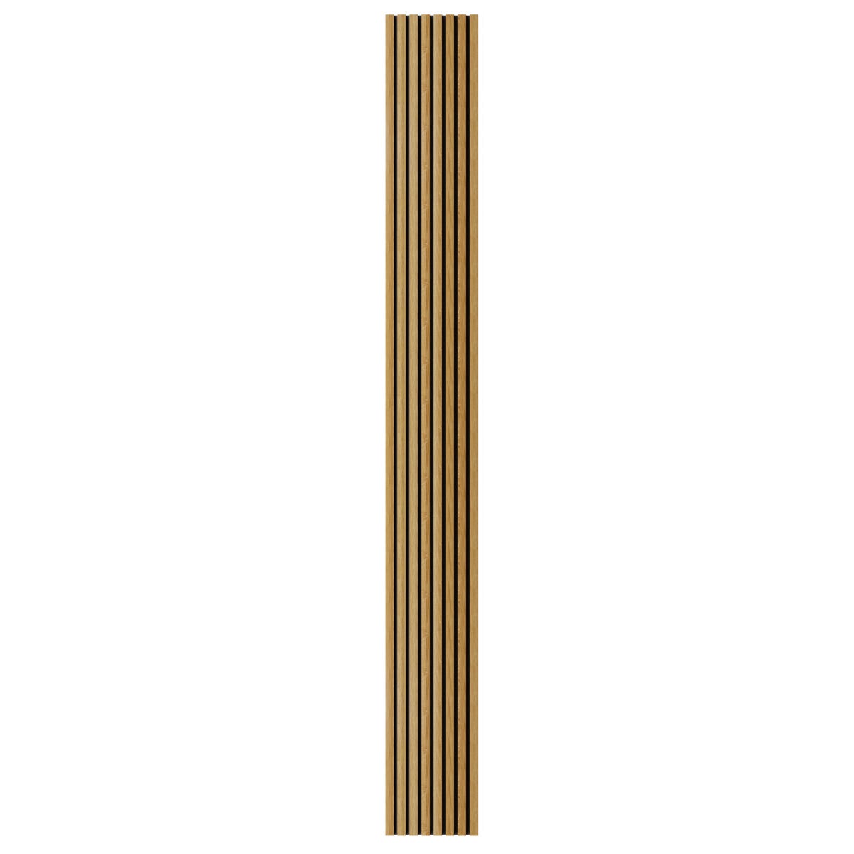 Panele ścienne modułowe Lamel 265x30 cm Akacja HDF czarny 8 lameli