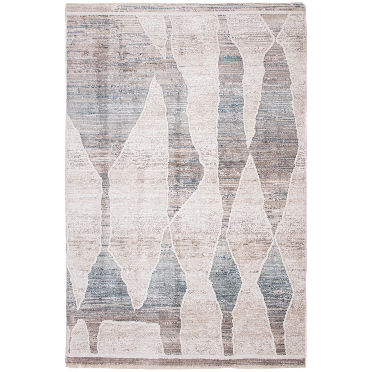 Dywan z frędzlami Santana Hamada beżowo-turkusowy 120 x 160 cm