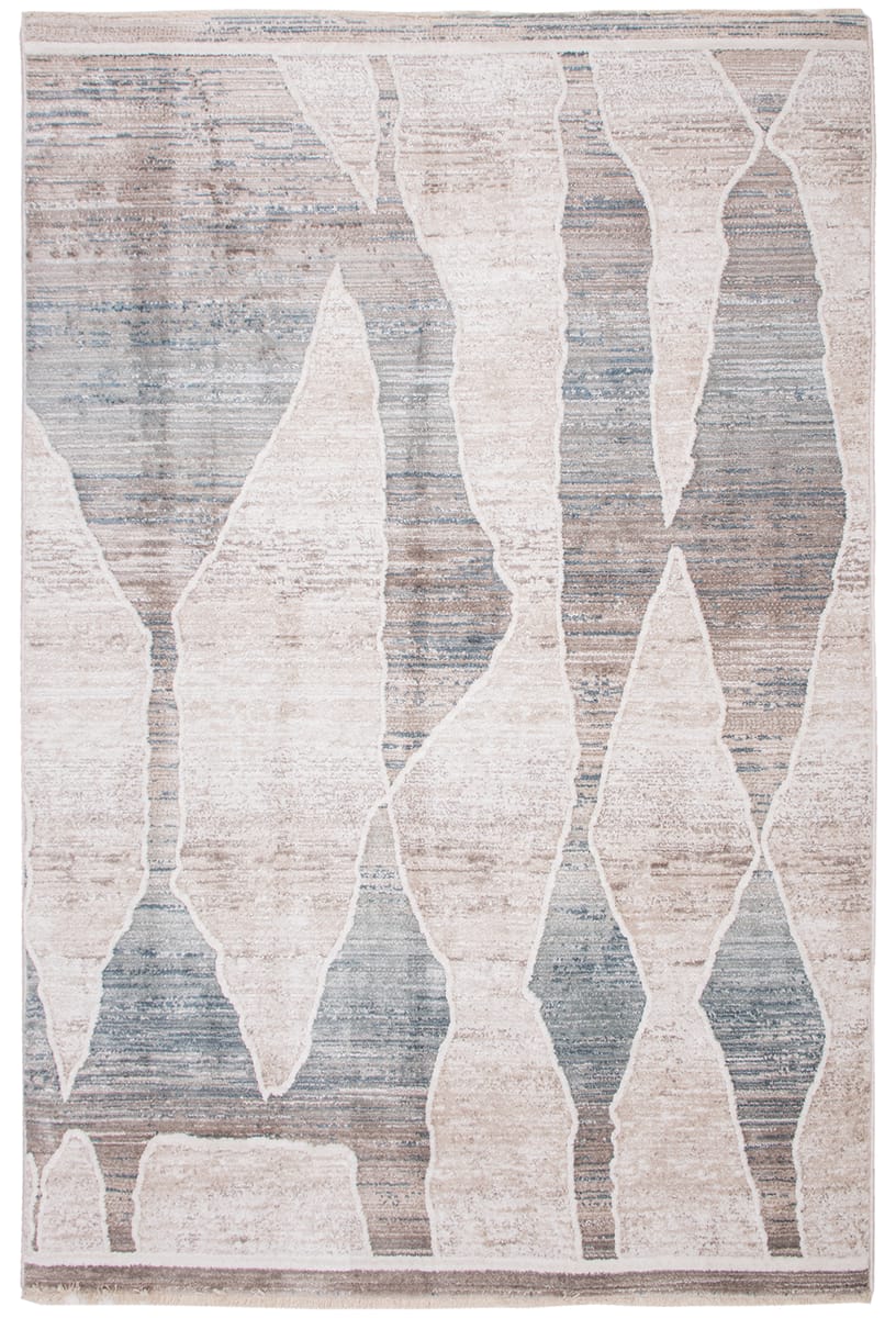 Dywan z frędzlami Santana Hamada beżowo-turkusowy 160 x 240 cm