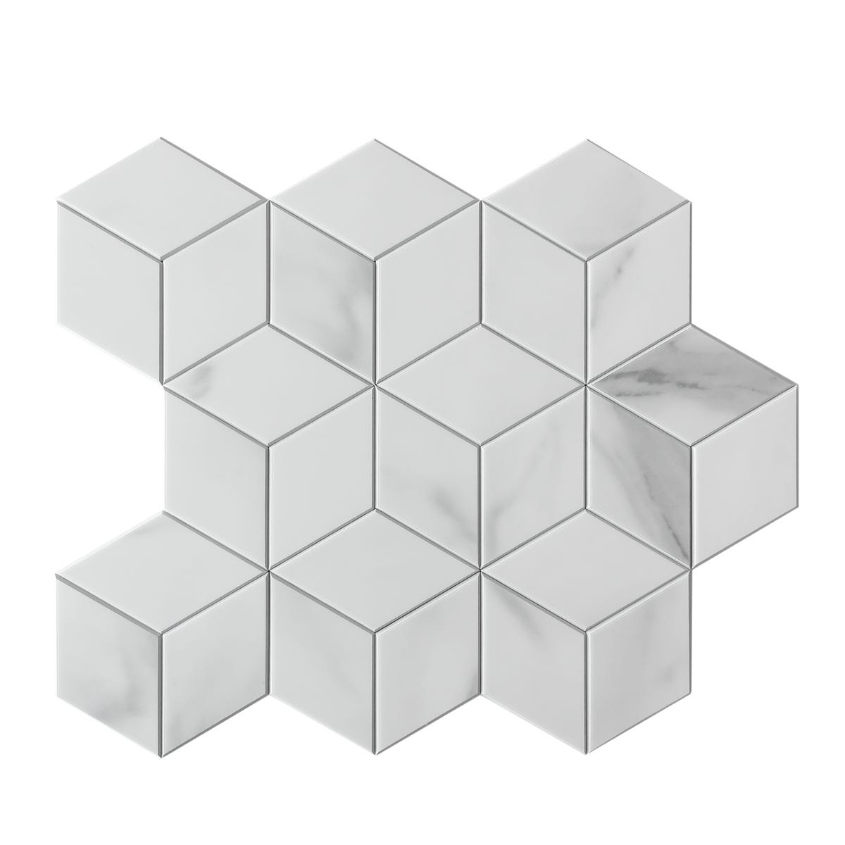 Panele ścienne Deko samoprzylepne PCV White Cube 35x29 cm grubość 3 mm