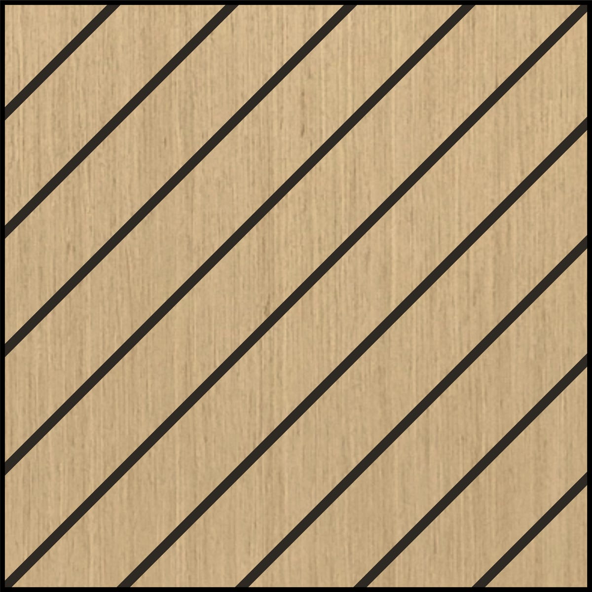 Panele ścienne 3D SOFT na czarnym filcu 50x50 cm Dąb skos szeroki