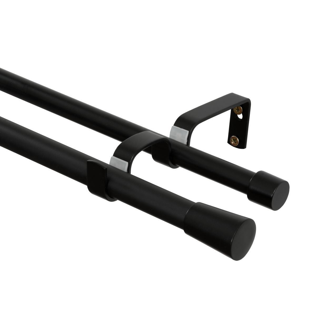 Karnisz Eris 240 cm podwójny czarny mat 19/16 mm Inspire