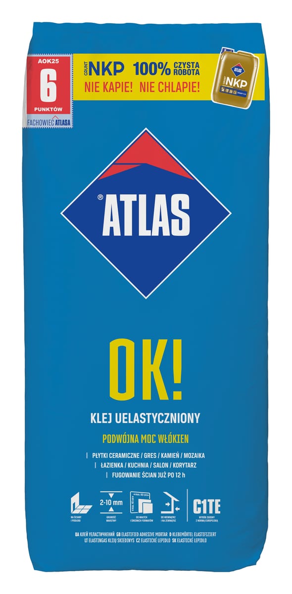 Zaprawa klejowa uelastyczniona OK 25 kg Atlas