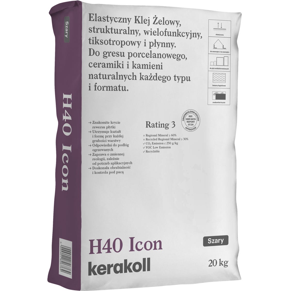 Kerakoll Zaprawa klejowa żelowa H40 ICON 20 kg