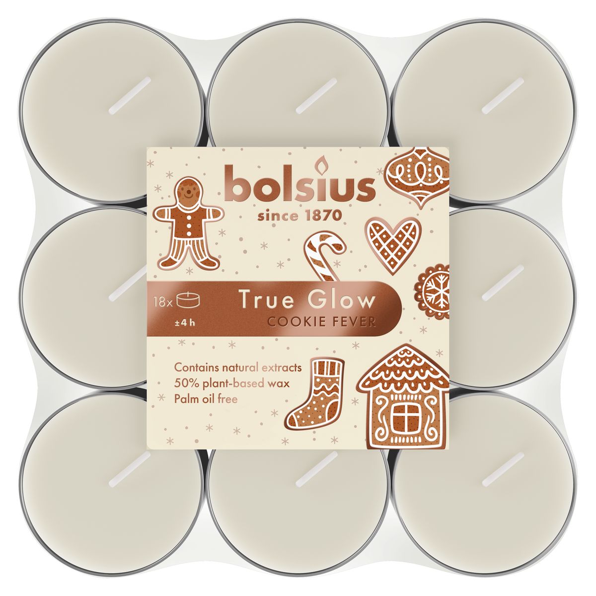 Podgrzewacz zapachowy świąteczny Cookie Fever 18 szt. Bolsius