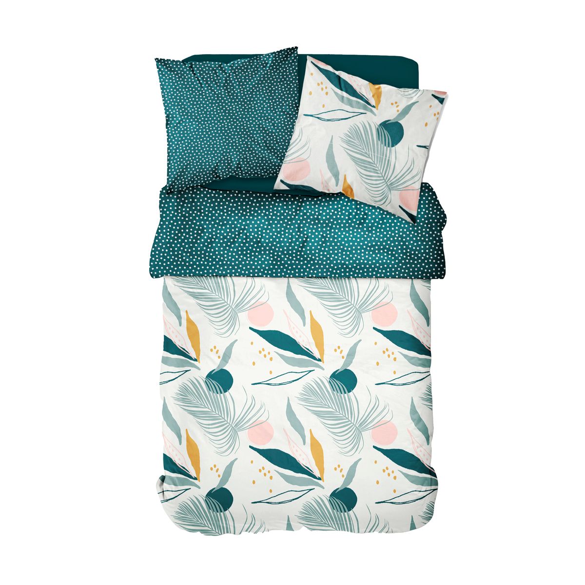 Pościel 200 x 220 cm Sunshine turkusowa