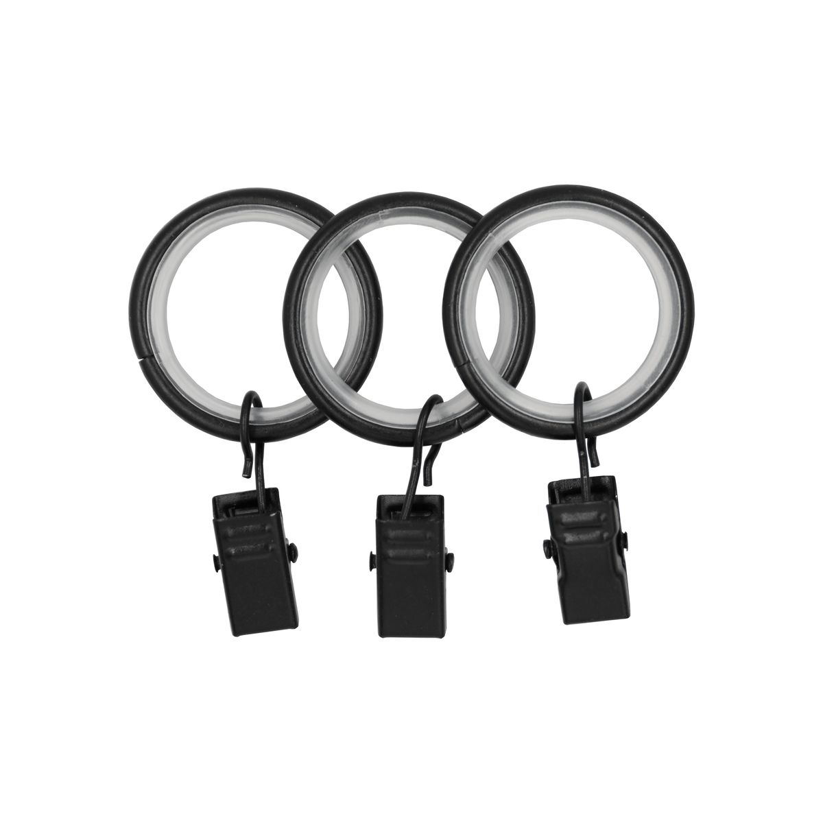 Kółka cichobieżne z żabkami Eris czarny mat 19 mm 10 szt. Inspire