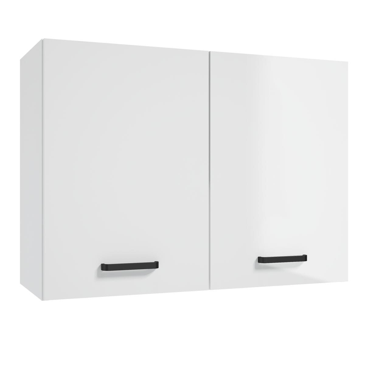 Szafka kuchenna wisząca First 80 cm kolor biały/czarny