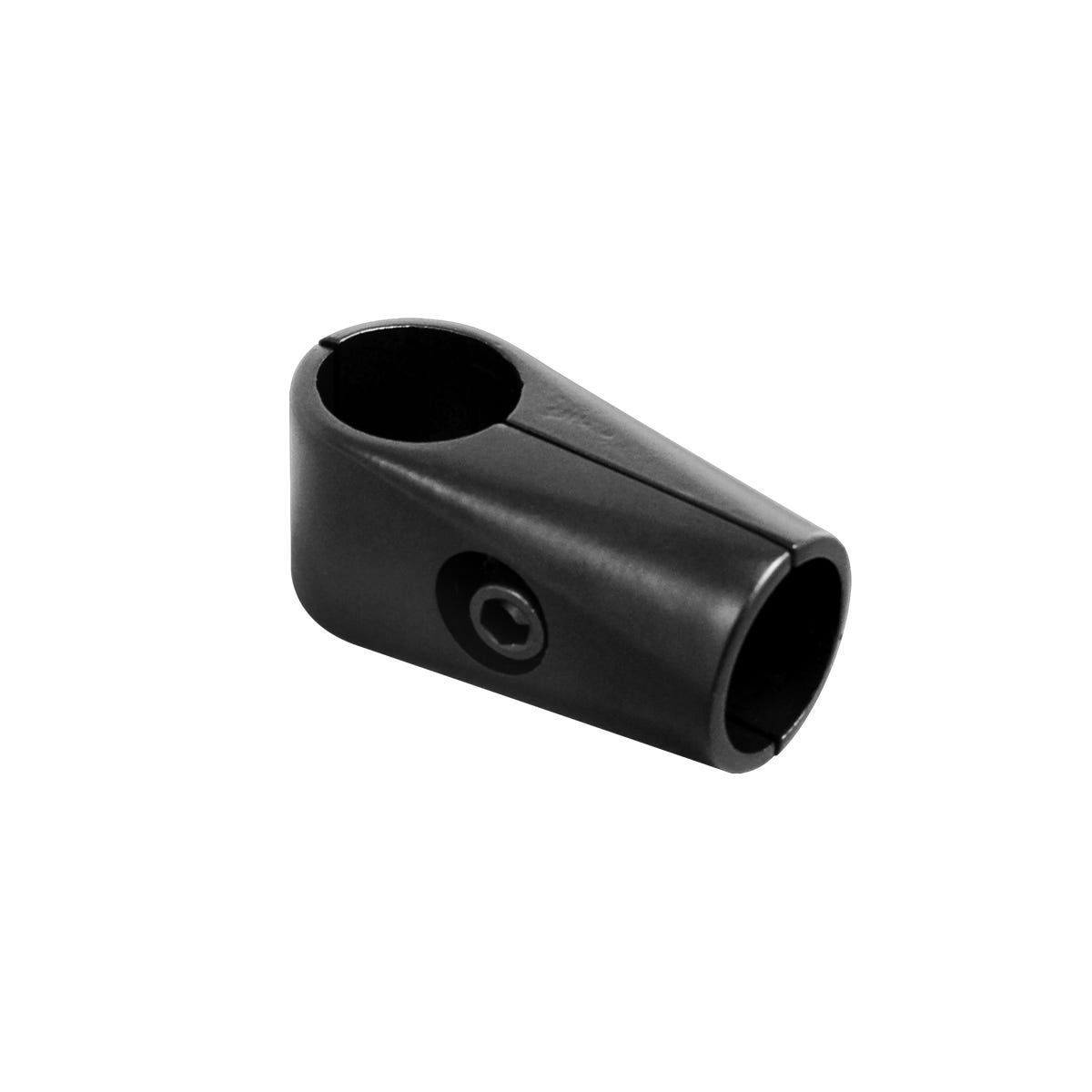 Złącze jednoramienne czarne do drążka szafy Tris Black śr.25 mm Q25