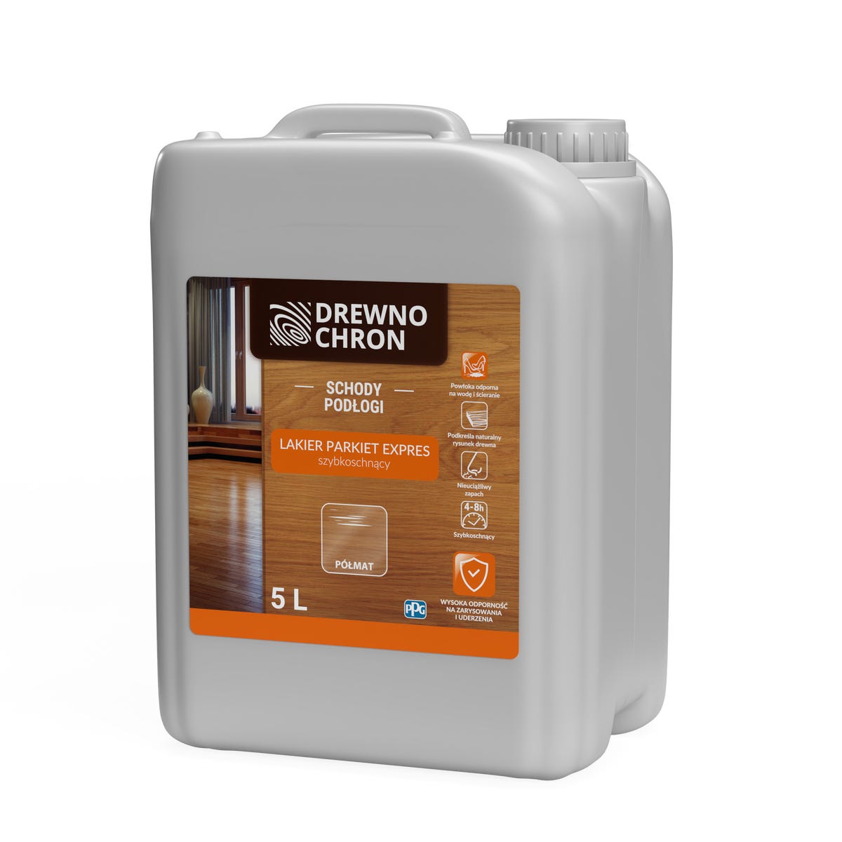 Lakier do parkietu Express półmat 5 l Drewnochron