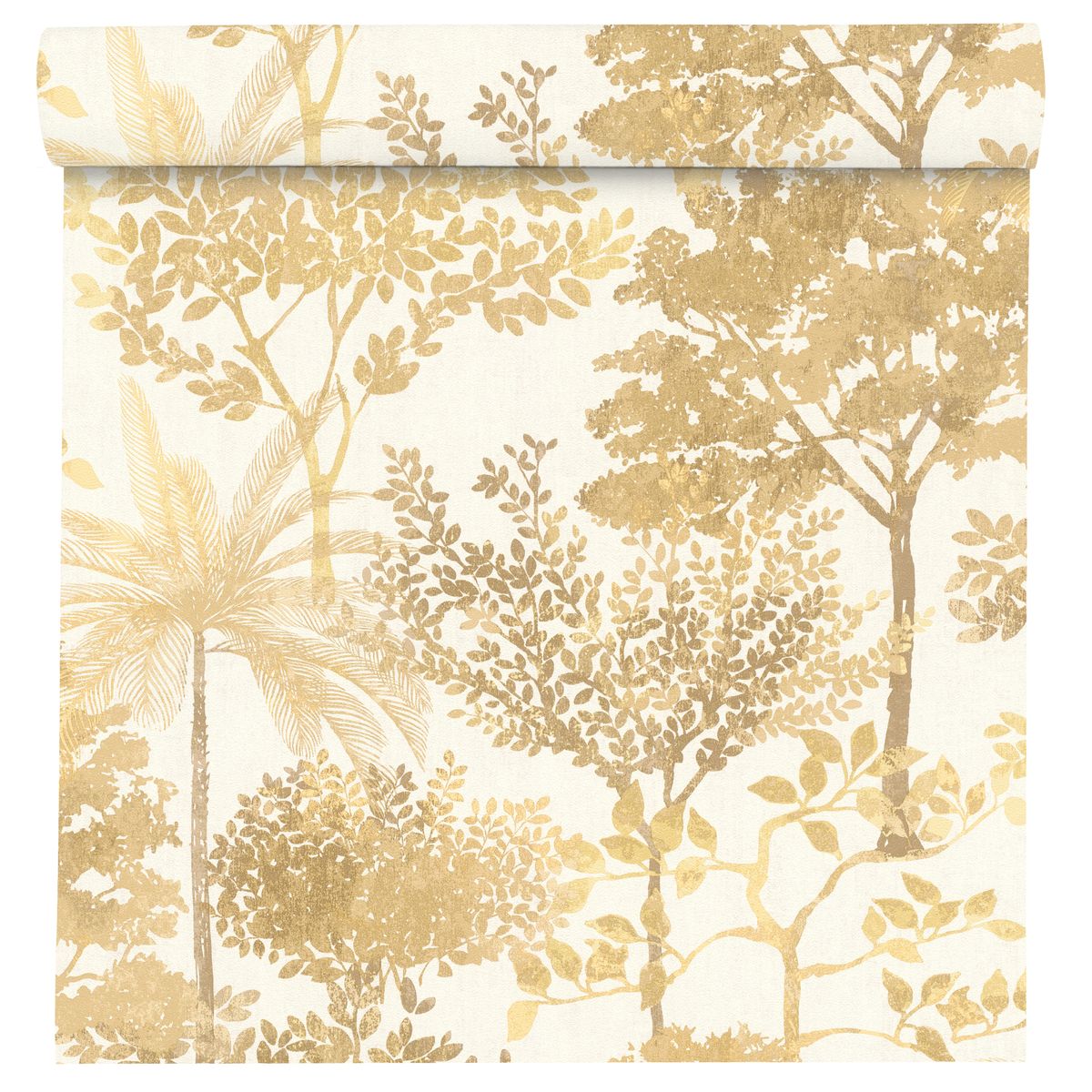 Tapeta Drzewa Selection Vinyl 867336 żółta winylowa na flizelinie
