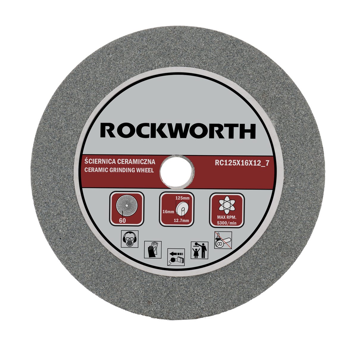 ROCKWORTH Tarcza ścierna do ceramiki 125x16x12.7 mm