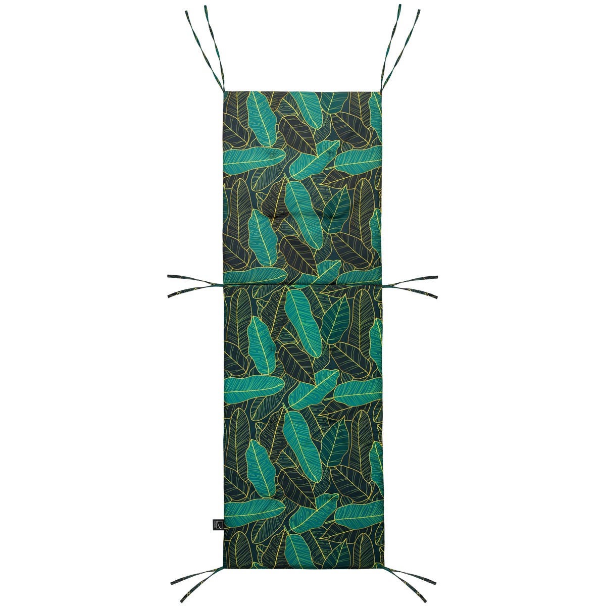 Domarex Poduszka na leżak ogrodowy Lana 200x65x6 cm zielona w liście