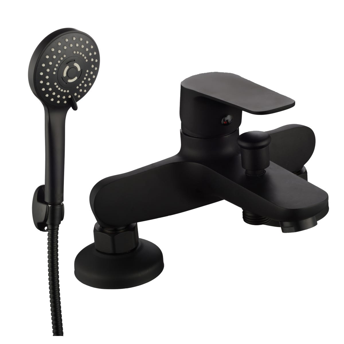 Liveno Bateria wannowa czarna 2-otworowa 9 l/min Sigma 2